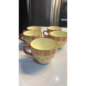 Pfaltzgraff Napoli Hand Painted Soup Coffee Mugs Set of 5